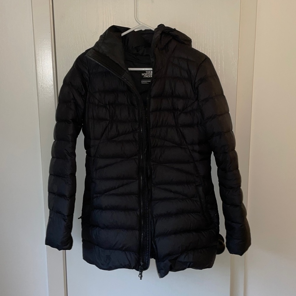 North face mid length down parka
